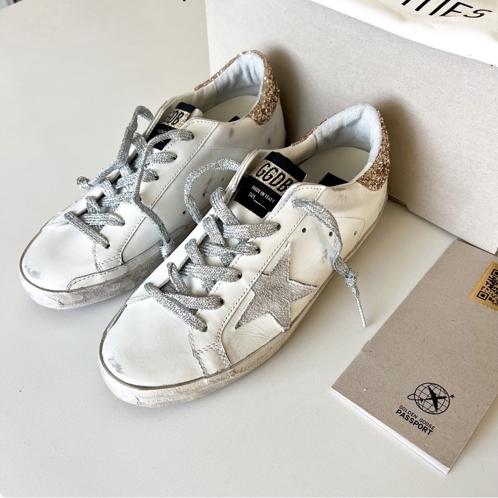 ✨Private Edition✨ Golden Goose Superstar Leather Glitter Low-Top Sneakers - Picture 4 of 8